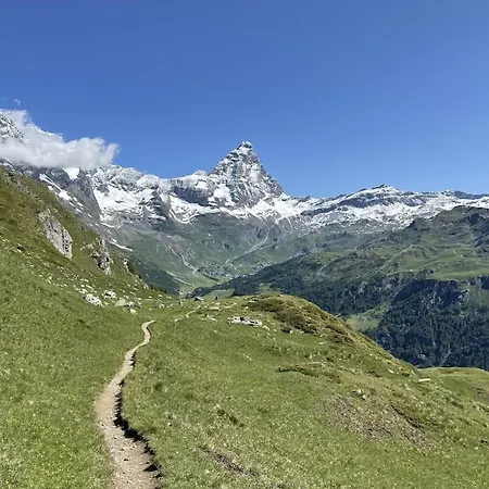 Im Skigebiet Auf Autofreier Alm Zwischen Den Hochsten Bergen Der Alpen.